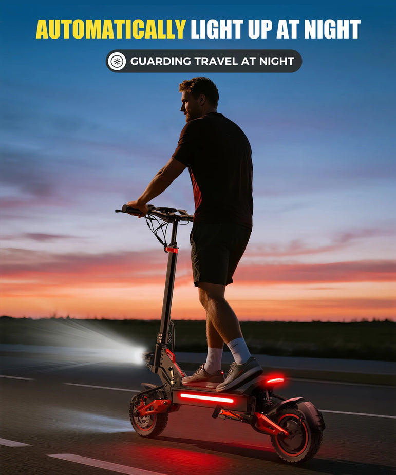 Electric Scooter 1600W Motor 48V18AH Battery E-Scooter Dual Disc Brakes 10inch Off-road Tire Maximum Speed 50KM/H City EScooters