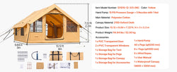 VEVOR Inflatable Tents for Camping Easy Setup Blow up Tent with Hand Pump Glamping Tent with Skylight Stove Jack & Mesh Windows