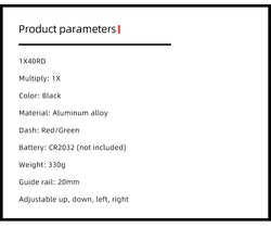 DOCTER 1x40 Red Dot 3x Magnifier Holographic Green Dot Sight  Tactical Red Dot 3x Magnifier Combination Hunting
