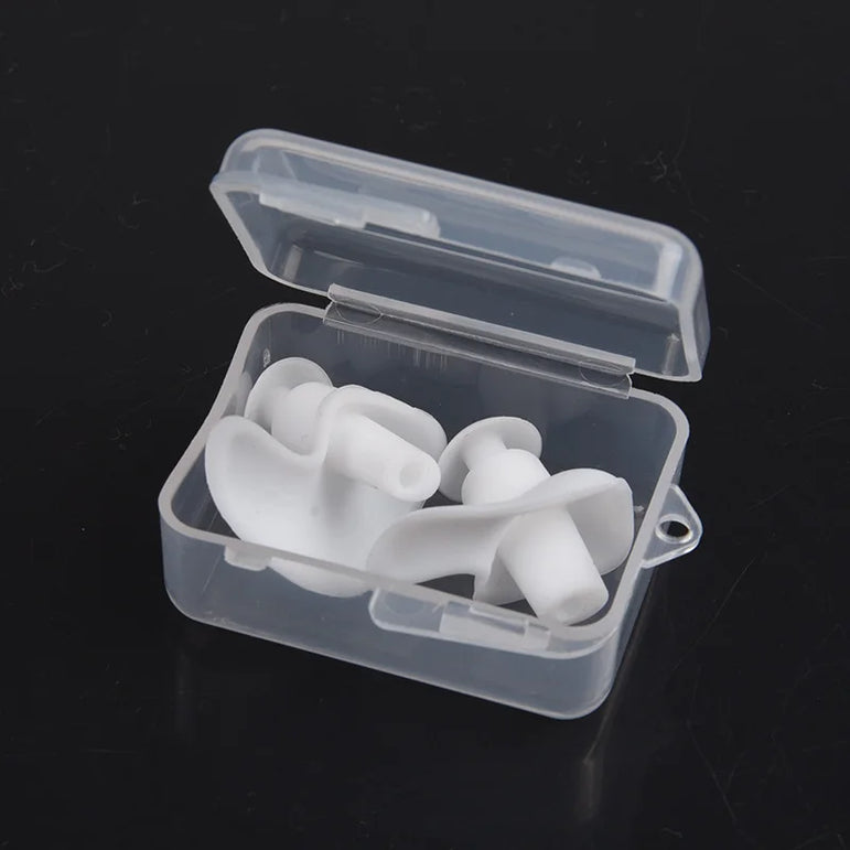 Soft Swimming Earplugs Nose Clip Case Protective Waterproof Noise Prevention Ear Plug Adult Children Silicone Swim Dive Supplies