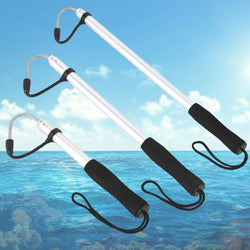 Ice Fishing Spear Hook with Barbs Scalable Fish Grip Metal Portable Fish Gaff for Outdoor Sea Boat Ice Fishing