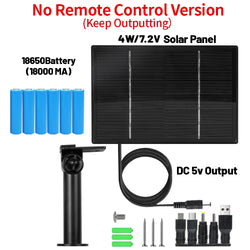 D4R 4W Solar Power Panel 18000mAh Powerbank Solar Fast Charging IP66 Waterproof 5V 6V Output Micro USB/Type C DC For Wild Camera