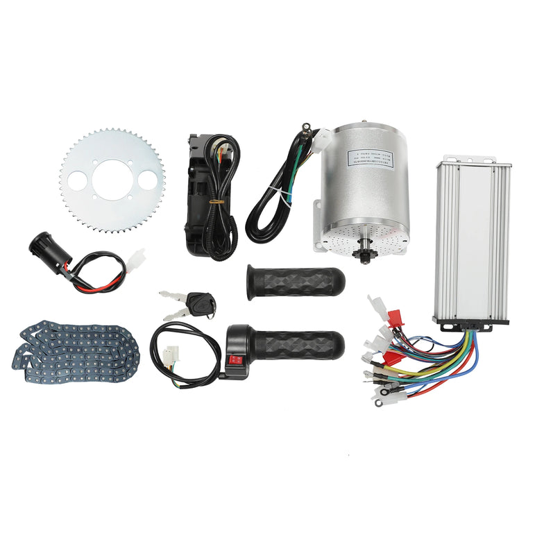 3KW Electric Brushless Motor Kit 48-72V Electric Bike Motorcycle E-Scooter Conversion Kits Controller Throttle