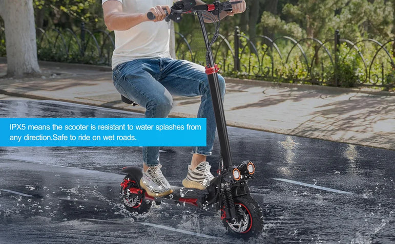 1200W Foldable Adult Electric Scooter with Seat, 11'' Off-road Tires, 48V 21Ah Battery, Dual Suspension Commuting E-scooter