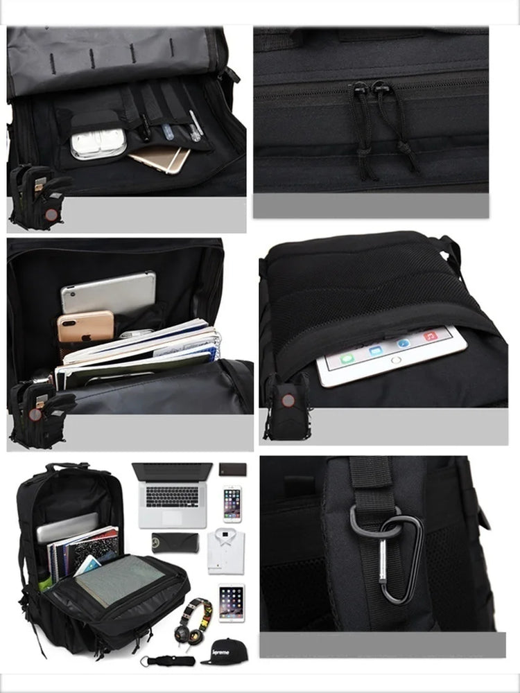 30L/50L Multifunctional Bag Military 900D Military Hiking Bag Waterproof Rucksacks Army Outdoor Camping Trekking Hunting Bag
