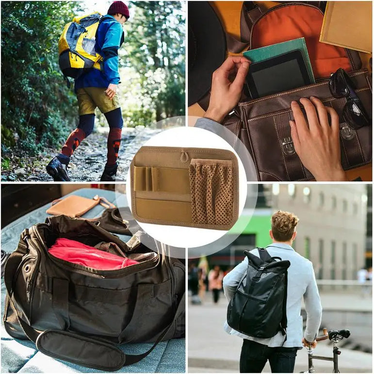 Hook And Loop Panel Wear-resistant Organizer Panel Stickable Wear-Resistant Molle Admin Pouch For Packs Backpack Or Messenger