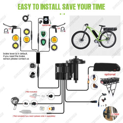 Bafang 48V 52V 1000W CAN Motor BBSHD Ebike Conversion Kit Electric Bicycle Mid Drive Engine BBS03 M615 MM G320.1000.C