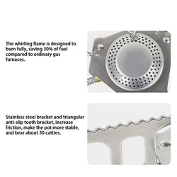 Camping Windproof Stove Powerful Folding Outdoor Burner Stove Foldable Lightweight Picnic Stove For Hiking Cooking Backpacking