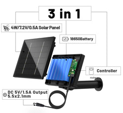D4R 4W Solar Power Panel 18000mAh Powerbank Solar Fast Charging IP66 Waterproof 5V 6V Output Micro USB/Type C DC For Wild Camera
