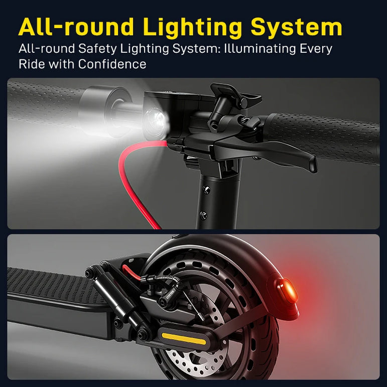 Mankeel MK085 Pro Adult Electric Scooter 350W 19MPH Top Speed Dual Shock Absorption 19Miles Range Smart APP 10inch E Scooter