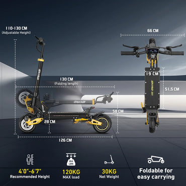 Electric Scooter IENYRID IE-ES1 Foldable 2400W Dual Motor 48V20.8Ah Lithium Battery E-Scooter Scooters 10-inch Tires E-Scooter