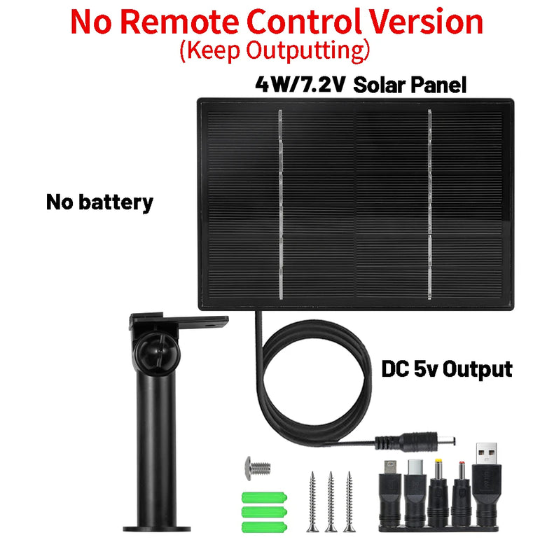 D4R 4W Solar Power Panel 18000mAh Powerbank Solar Fast Charging IP66 Waterproof 5V 6V Output Micro USB/Type C DC For Wild Camera