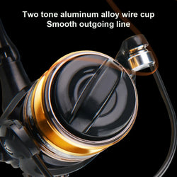 Spinning Wheel Metal Spool Spinning Fishing Reel 4.8/1 Gear Ratio All Purpose Fishing Spinning Reel for Freshwater Saltwater