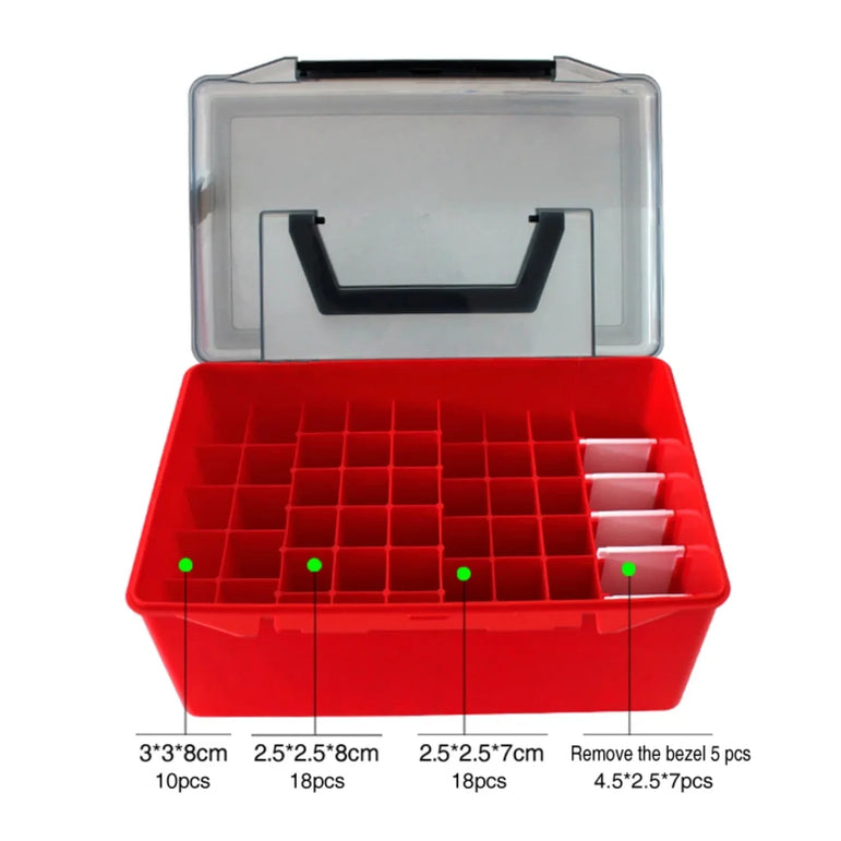 Hard Plastic Fishing Tackle Organizer Box Minnow Squid Jig Bait Container