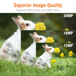 Outdoor Trail Camera 20MP 1080P HD Hunting IP66 Waterproof Infrared Night Vision Motion Activated Surveillance Trap Camera