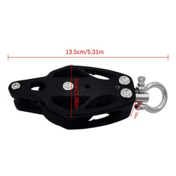 Pulley Accessories nylon+Stainless Steel Rope Pulley Efficient bearing design Fix Paddle Pole Net Pulley Tool Kayak Boat fitting
