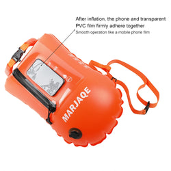 20L Air Dry Tow Bag Highly Visible IPX7 Waterproof Inflatable Swimming Bag Swim Safety Float and Drybag for Open Water Swimmers