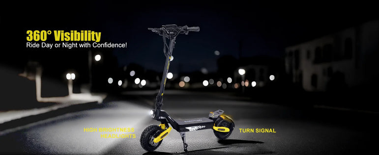 Electric Scooter Adults 1200W Motor 48V13/23AH Lithium Battery E Scooters Dual Spring Absorbers 11'' Off-Road Tires Scooter