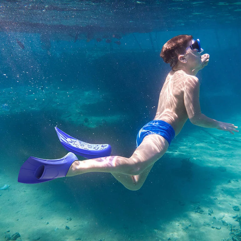 Swimming Fins for Children Adults Unisex Freestyle Silicone Short Fins for Swimming Diving Training Non Slip Diving Accessories