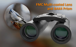 HD Powerful Binoculars, 500x25 5000M Long Range Folding Mini Telescope, for Hunting Sports Outdoor Camping Travel Outdoor Gifts