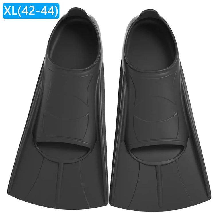 Swimming Fins for Children Adults Unisex Freestyle Silicone Short Fins for Swimming Diving Training Non Slip Diving Accessories