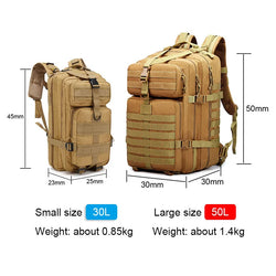 30L/50L Multifunctional Bag Military 900D Military Hiking Bag Waterproof Rucksacks Army Outdoor Camping Trekking Hunting Bag