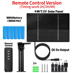 D4R 4W Solar Power Panel 18000mAh Powerbank Solar Fast Charging IP66 Waterproof 5V 6V Output Micro USB/Type C DC For Wild Camera