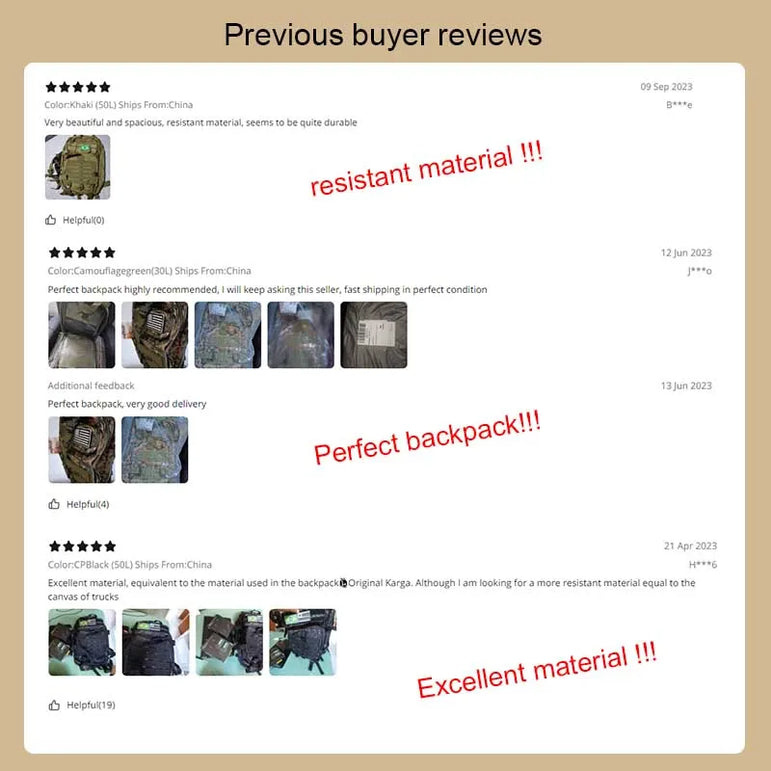 30L/50L Multifunctional Bag Military 900D Military Hiking Bag Waterproof Rucksacks Army Outdoor Camping Trekking Hunting Bag