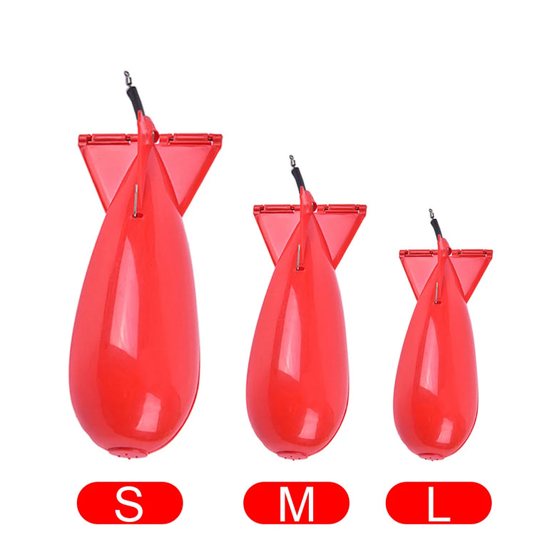 1PCS Carp Fishing Rocket Feeder 10.5/14.5/17.5cm Spod Bomb Float Lure Bait Holder Pellet Rocket Feeder Pellet Fishing Accessorie