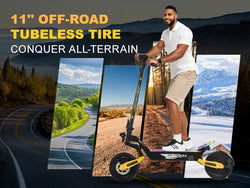 Electric Scooters 40mph 2400W Dual Motors 52V23AH Lithium Battery E Scooter Adult Hydraulic Brake 11'' Off-Road Tires Escooter