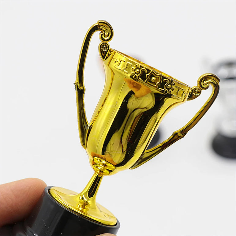 Gold Award Trophy Cups for Kids Plastic Golden Award Trophy Cup Gold Participation Trophy Cup For Party Favors Rewards