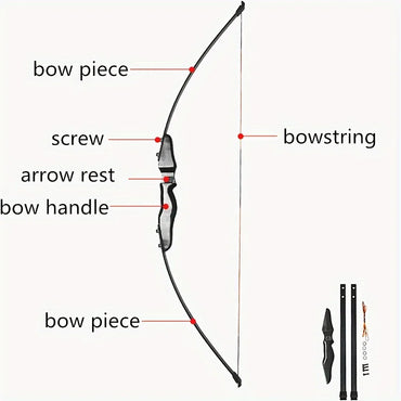 30lbs Premium Takedown Longbow Recurve Bow Set for Adults - Ideal for Target Practice & Outdoor Adventures with Arrows