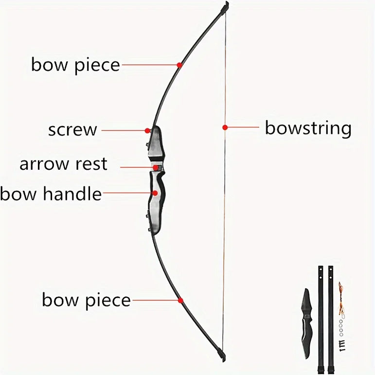 30lbs Premium Takedown Longbow Recurve Bow Set for Adults - Ideal for Target Practice & Outdoor Adventures with Arrows