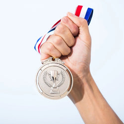 10-50pcs 2" Gold Silver Bronze Award Medal Zinc Alloy Round Winner Medals w/ Neck Ribbon 1st 2nd 3rd Prizes Winner Prize Present