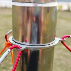 Portable Chimney Brace Ring Stainless Steel Chimney Pipe Bracket Outdoor Camping Smokes Pipes Wind Rope Ring For 6cm Or 7cm