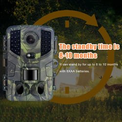 Outdoor Trail Camera 20MP 1080P HD Hunting IP66 Waterproof Infrared Night Vision Motion Activated Surveillance Trap Camera