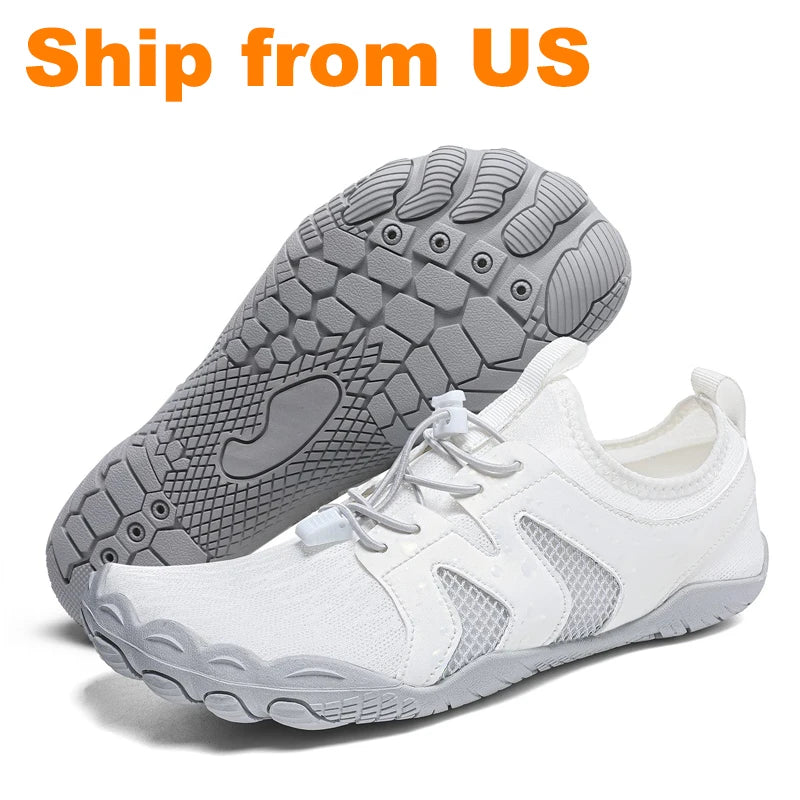 Women Men Water Shoes Five Fingers Upstream Wading Swimming Barefoot Aqua Shoes Beach Seaside Gym Fitness Unisex Sneakers New