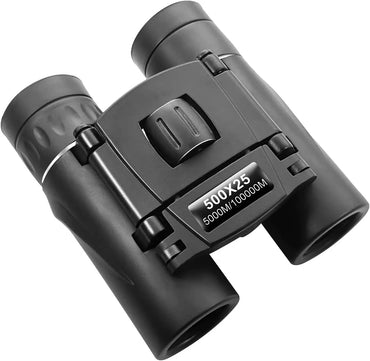 HD Powerful Binoculars, 500x25 5000M Long Range Folding Mini Telescope, for Hunting Sports Outdoor Camping Travel Outdoor Gifts