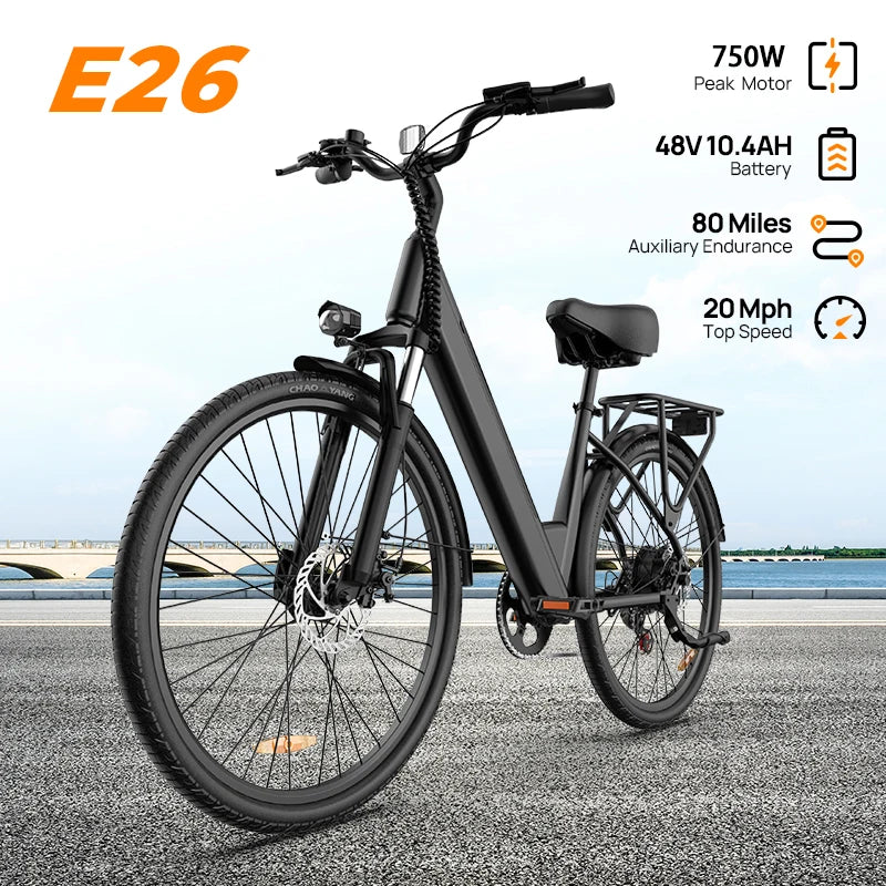 Peak 750W E26 Electric Bike 26x2
