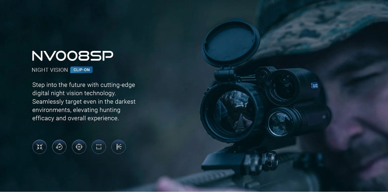 PARD NV008SP2-LRF Night Vision Scope, Hunting Monocular, 2688*1520 Resolution Built-in Rangefinder, Ballistic Calculator Camera