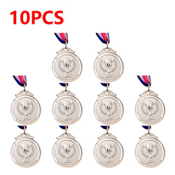 10-50pcs 2" Gold Silver Bronze Award Medal Zinc Alloy Round Winner Medals w/ Neck Ribbon 1st 2nd 3rd Prizes Winner Prize Present
