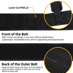 IDOGEAR 2 inch Tactical Belt LSR MOLLE Quick Release Metal Buckle Lightweight Man Outdoors Training Waistband 3433