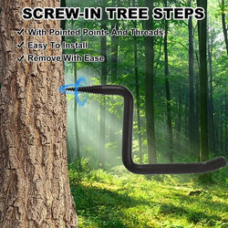 Steel Tree Stand Step Self-Tapping Knurling Pattern Tree Mount Bow Hangers For Hunting Tree Steps Hunting Accessories