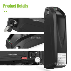 Original Ebike Battery 52V 48V 36V Hailong 18650 21700 Cell Lithium Battery Pack For BAFANG Tongsheng Motor Electric Bike Kit