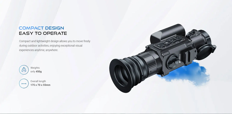 PARD NV008SP2-LRF Night Vision Scope, Hunting Monocular, 2688*1520 Resolution Built-in Rangefinder, Ballistic Calculator Camera