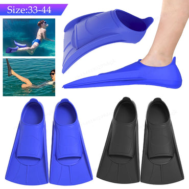 Swimming Fins for Children Adults Unisex Freestyle Silicone Short Fins for Swimming Diving Training Non Slip Diving Accessories