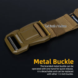 IDOGEAR 2 inch Tactical Belt LSR MOLLE Quick Release Metal Buckle Lightweight Man Outdoors Training Waistband 3433