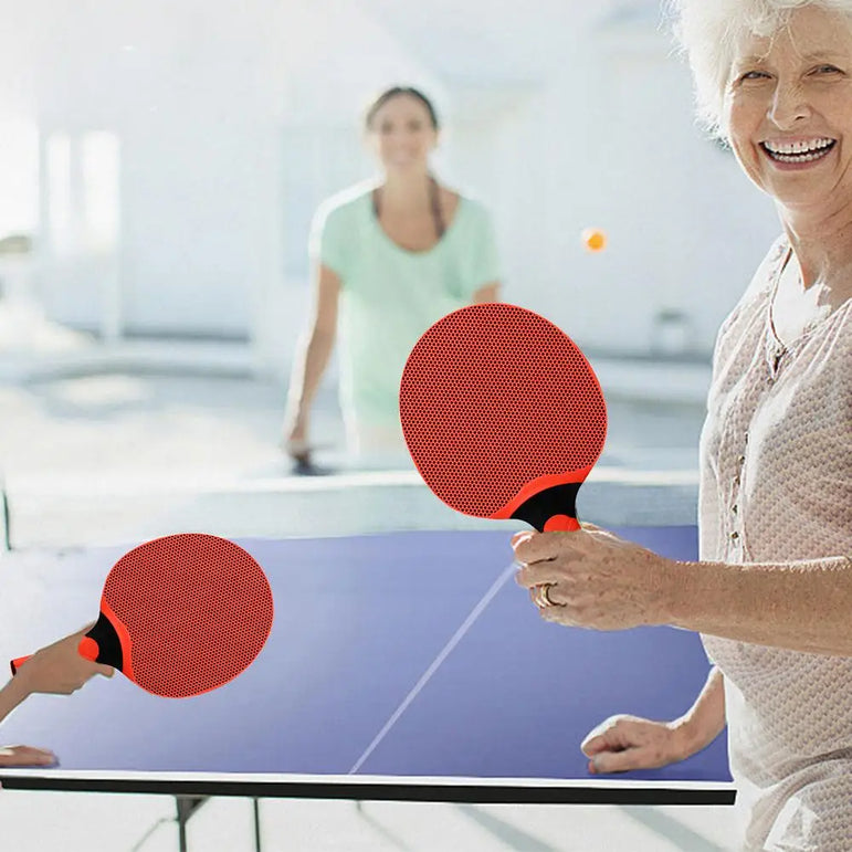 Table Tennis Racket Waterproof Table Tennis Bat With Rubber Grip Racquet Sport Equipment For Kids Adults