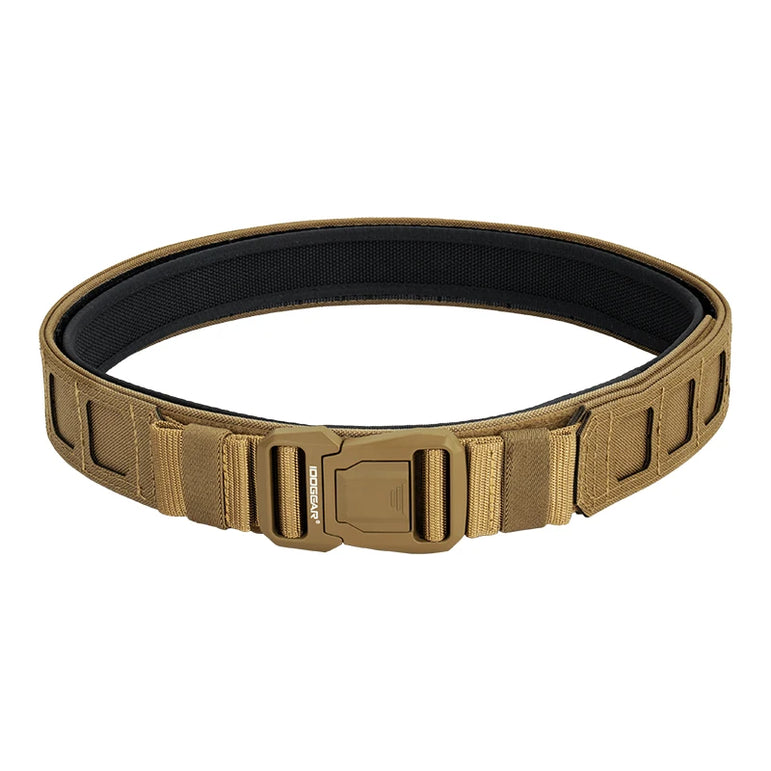 IDOGEAR 2 inch Tactical Belt LSR MOLLE Quick Release Metal Buckle Lightweight Man Outdoors Training Waistband 3433