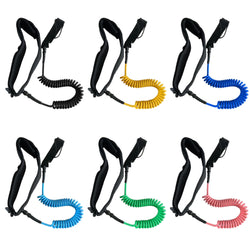 SUP Surfboard Waist Leash Belt Maximum Tensile Length Up To 10 Feet Coiled Surfing Leash for Surfing Beginner Practicing Supply